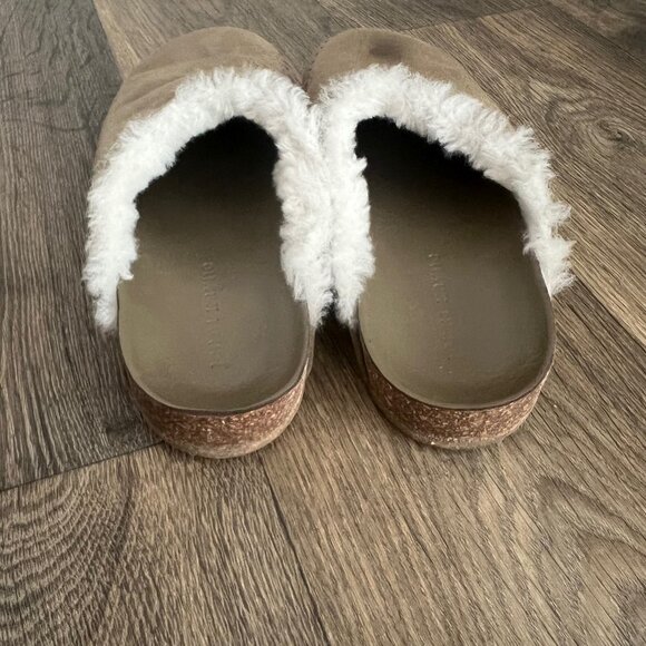 JENNI KAYNE Shearling-Lined Moc Clog Suede in Laurel Green Size 39 Size 9 - Picture 7 of 16